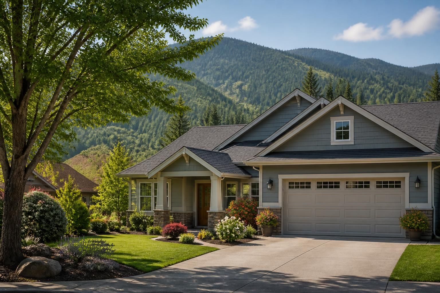 Shady Cove home exterior with a calm natural setting.