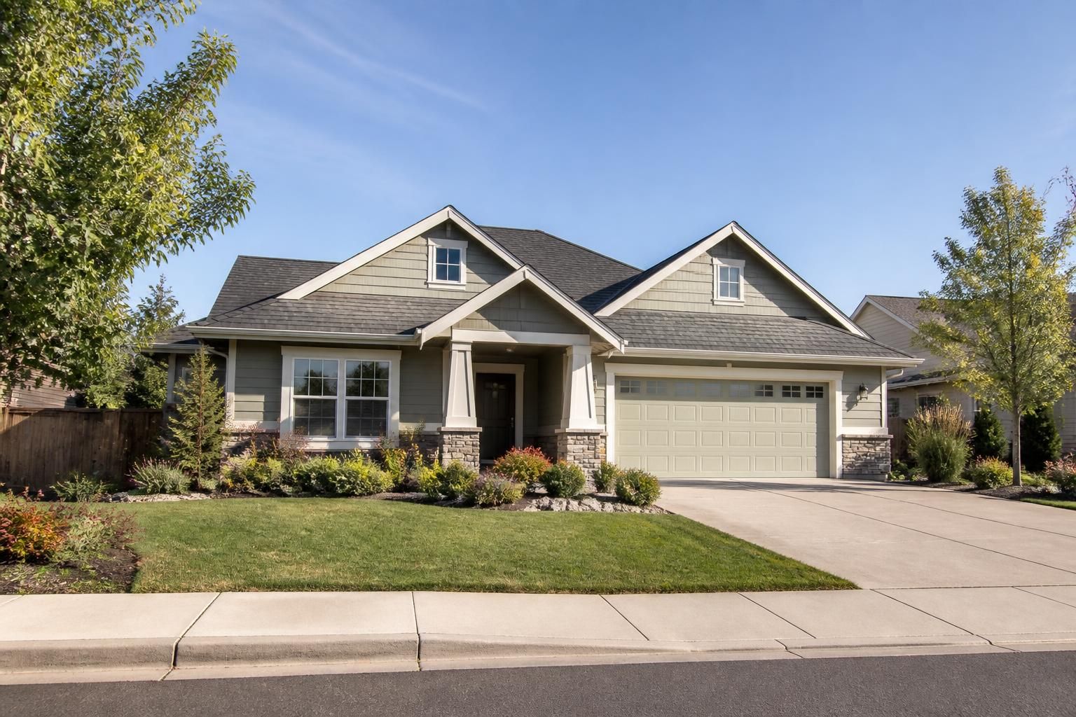 White City home exterior with a visible clean roof profile.